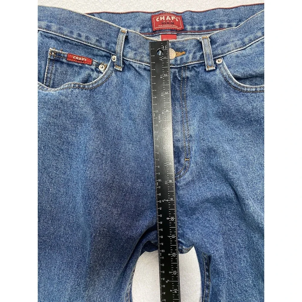 Chaps Denim Men's Blue Classic Fit Straight Leg Jeans 34x30 100% Cotton